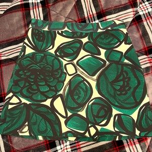 Zara artsy floral mini skirt